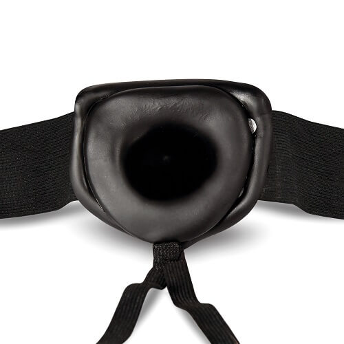 Unisex Hollow Strap-On 6 Inch Black - Image 4