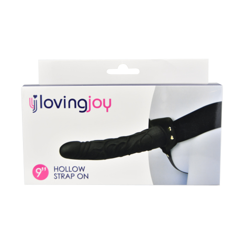 Loving Joy 9 Inch Hollow Strap On Black - Image 8