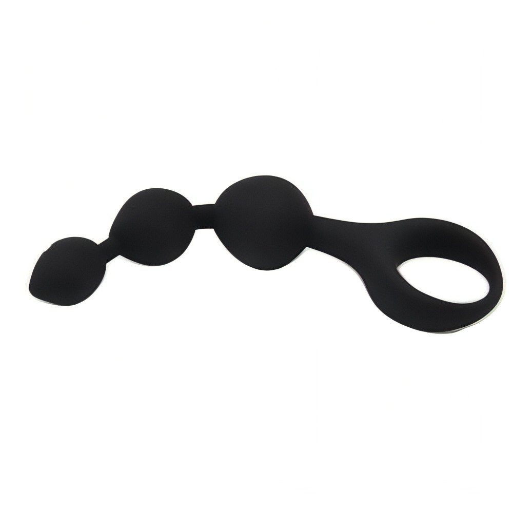 Loving Joy Triple Ripple Anal Beads-Black - Image 8