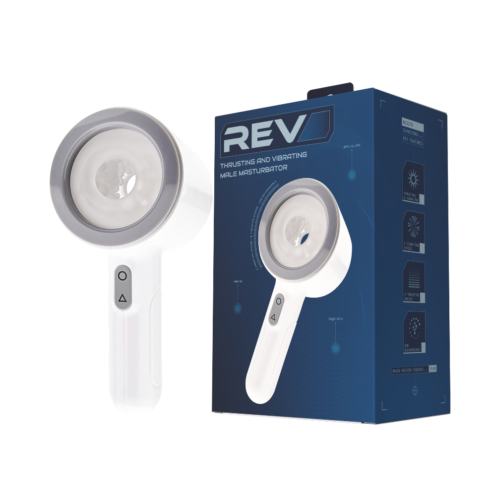 REV Thrusting and Vibrating Open Ended Male Masturbator - Image 7
